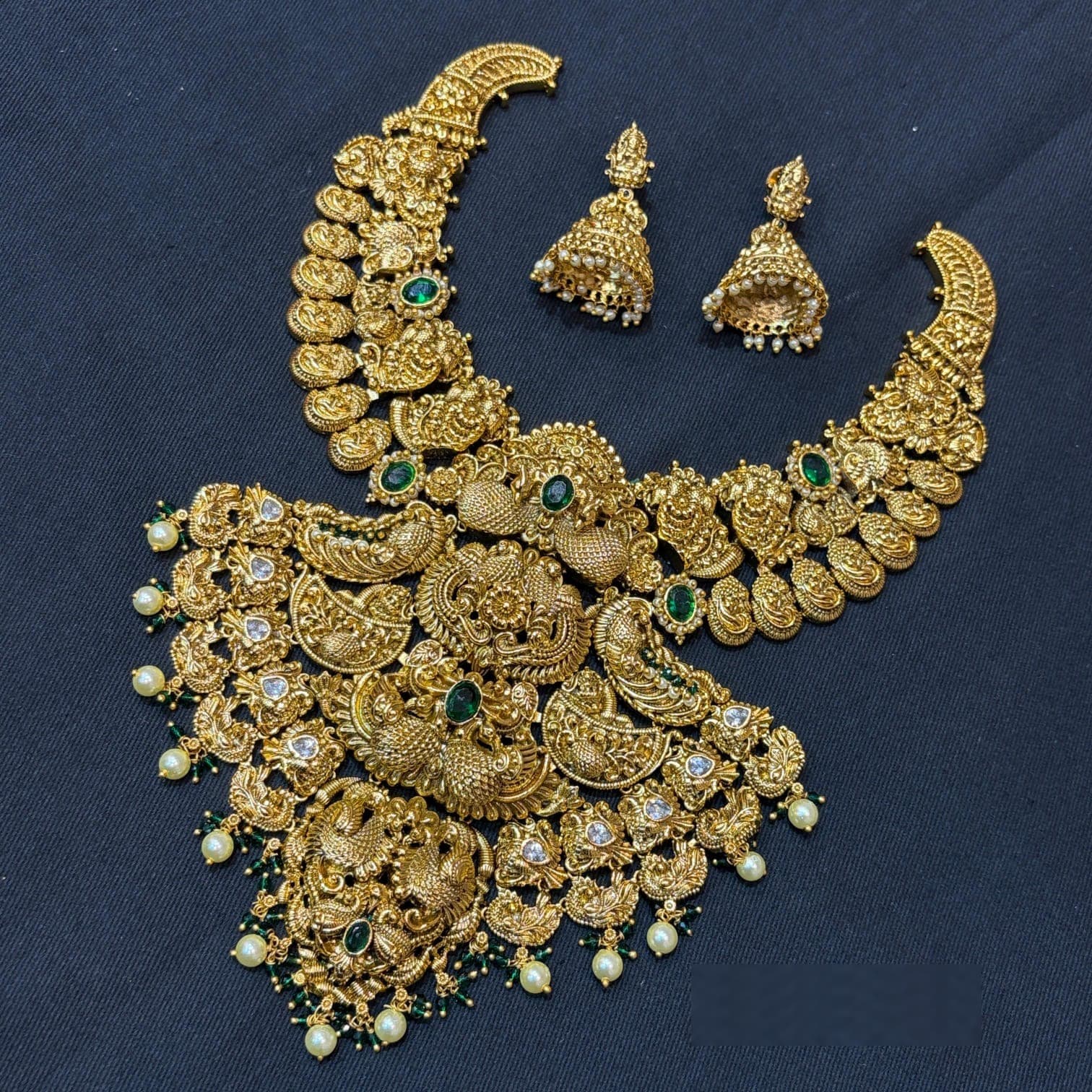 Peacock Floral Necklace Set