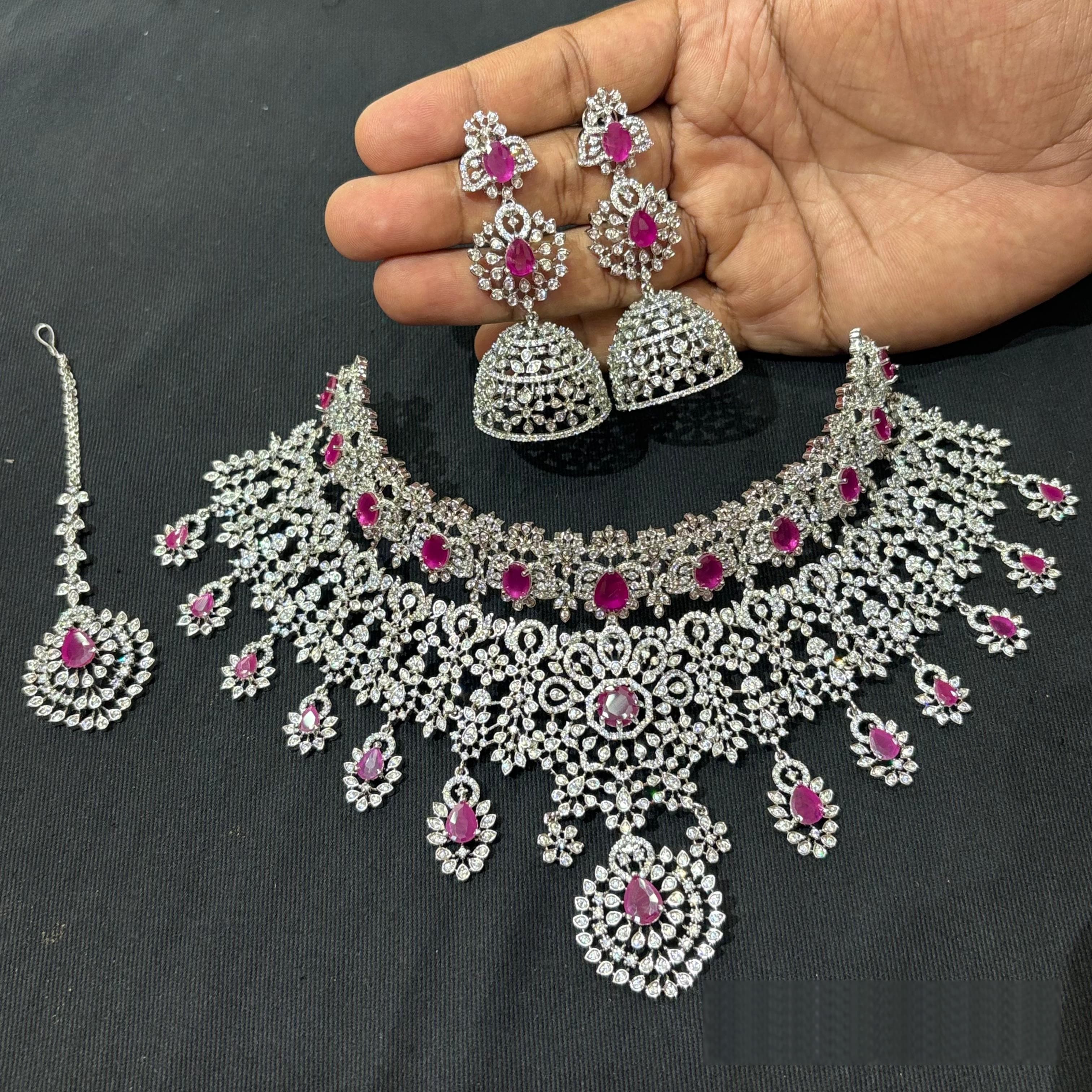 Ruby Diamond Choker Set